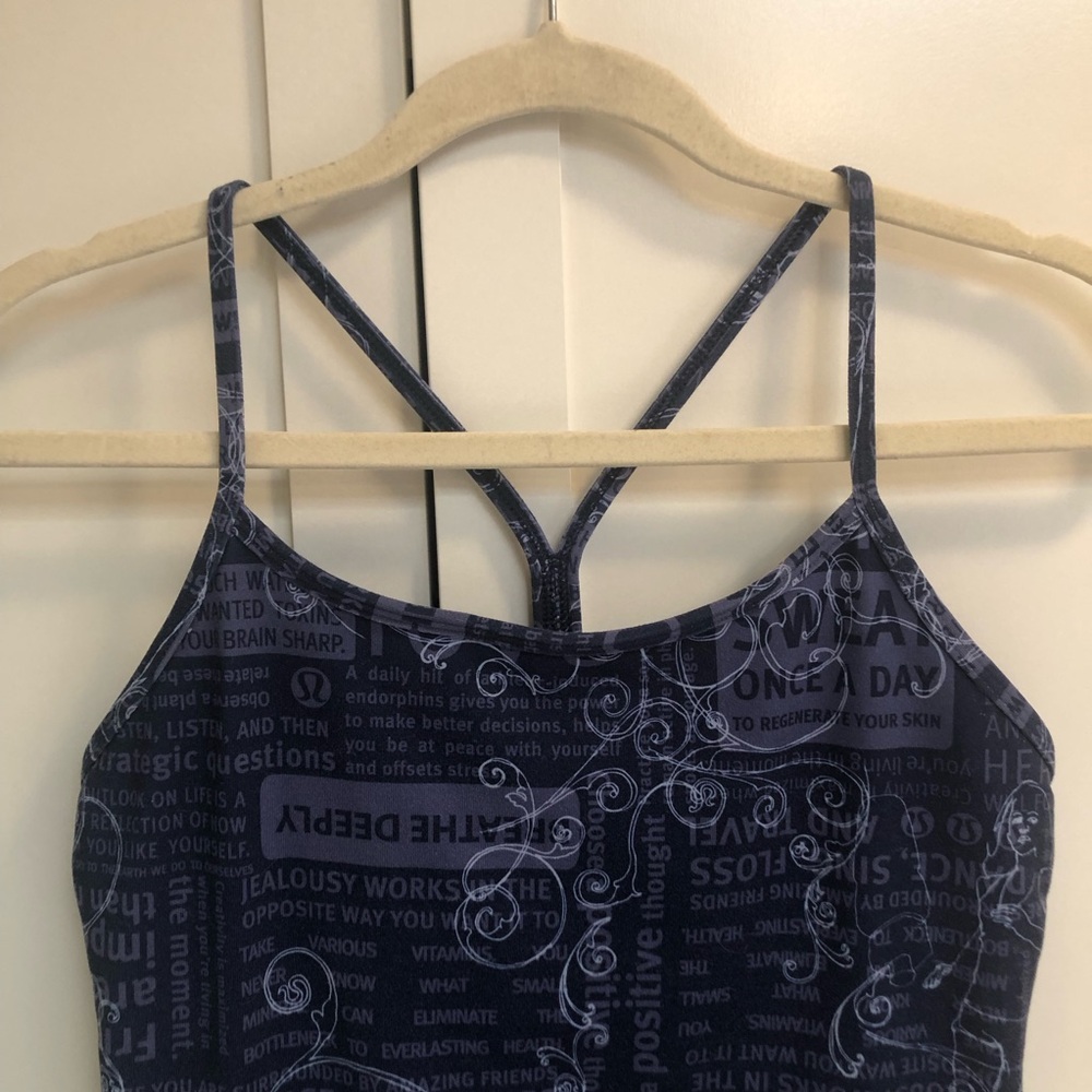 Lululemon Blue Work Out Tank Top EUC - Picture 2 of 14